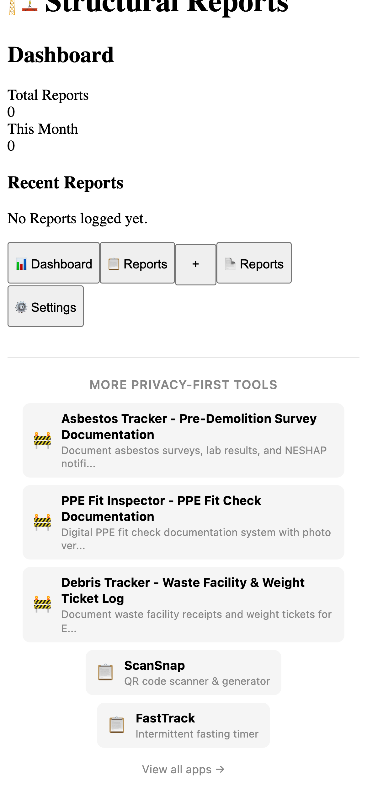 Structural Reports - Engineering Report Organizer Pro feature detail